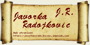 Javorka Radojković vizit kartica